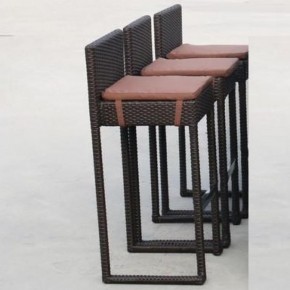 Плетеный барный стул Y390A-W63 Brown в Карталах - kartaly.ok-mebel.com | фото 1