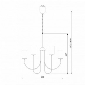 Подвесная люстра Eurosvet Abbey 60164/10 никель Smart в Карталах - kartaly.ok-mebel.com | фото 4