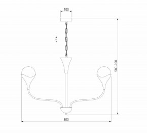 Подвесная люстра Eurosvet Calyx 60169/6 никель в Карталах - kartaly.ok-mebel.com | фото 3