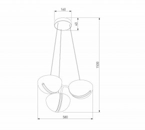 Подвесная люстра Eurosvet Emisfero 50083/3 LED золото в Карталах - kartaly.ok-mebel.com | фото 6