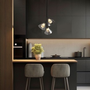 Подвесная люстра Eurosvet Enigma 70161/3 черный в Карталах - kartaly.ok-mebel.com | фото 3
