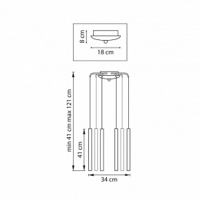 Подвесная люстра Lightstar Tubo L8T747237 в Карталах - kartaly.ok-mebel.com | фото 3