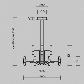 Подвесная люстра Maytoni Arana MOD401PL-L72BS3K в Карталах - kartaly.ok-mebel.com | фото 5