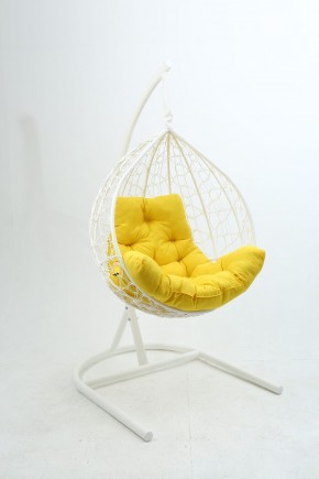 Подвесное кресло Бароло (белый/желтый) в Карталах - kartaly.ok-mebel.com | фото