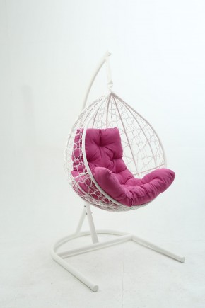 Подвесное кресло Бароло (белый/розовый) в Карталах - kartaly.ok-mebel.com | фото