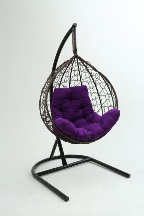 Подвесное кресло Бароло (коричневый/фиолетовый) в Карталах - kartaly.ok-mebel.com | фото