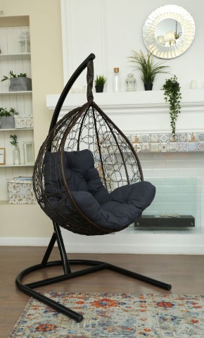 Подвесное кресло Бароло (коричневый/графит) в Карталах - kartaly.ok-mebel.com | фото