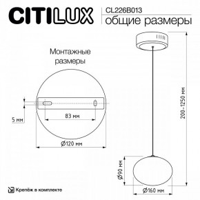 Подвесной светильник Citilux Atman Smart CL226B013 в Карталах - kartaly.ok-mebel.com | фото 10