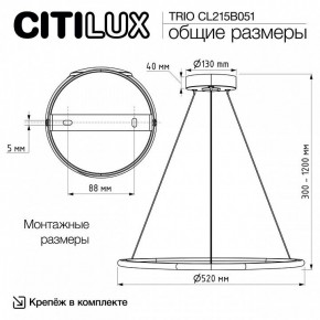 Подвесной светильник Citilux Trio CL215B051 в Карталах - kartaly.ok-mebel.com | фото 8