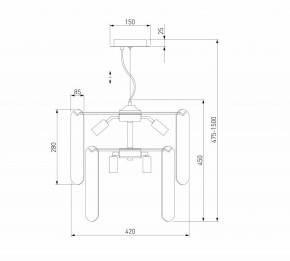 Подвесной светильник Eurosvet Claire 60170/8 золото Smart в Карталах - kartaly.ok-mebel.com | фото 5