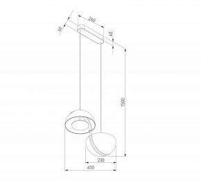 Подвесной светильник Eurosvet Emisfero 50083/2 LED золото в Карталах - kartaly.ok-mebel.com | фото 4