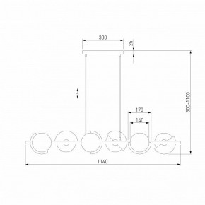 Подвесной светильник Eurosvet Moity 70149/6 черный/латунь Smart в Карталах - kartaly.ok-mebel.com | фото 3