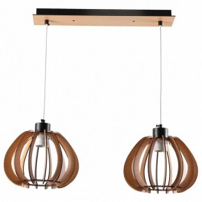 Подвесной светильник Imex MD.9012 MD.9012-2-P-BK+WOOD в Карталах - kartaly.ok-mebel.com | фото