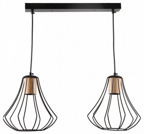 Подвесной светильник Imex MD.9050 MD.9050-2-P-BK+WOOD в Карталах - kartaly.ok-mebel.com | фото