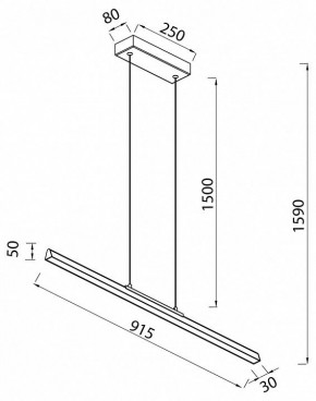 Подвесной светильник Mantra Lineal 8956 в Карталах - kartaly.ok-mebel.com | фото 3