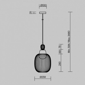 Подвесной светильник Maytoni Levitation MOD376PL-01G1 в Карталах - kartaly.ok-mebel.com | фото 5