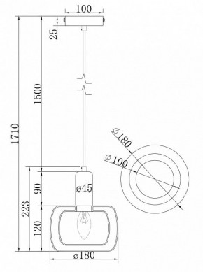 Подвесной светильник Maytoni Vision MOD411PL-01G в Карталах - kartaly.ok-mebel.com | фото 7