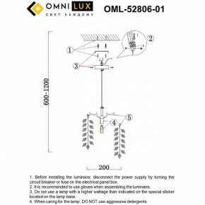 Подвесной светильник Omnilux Cavriglia OML-52806-01 в Карталах - kartaly.ok-mebel.com | фото 9