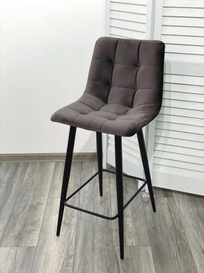 Полубарный стул CHILLI-QB графит #14, велюр / черный каркас (H=66cm) М-City в Карталах - kartaly.ok-mebel.com | фото 2