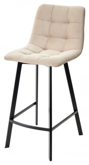 Полубарный стул CHILLI-QB SQUARE бежевый #5, велюр / черный каркас (H=66cm) М-City в Карталах - kartaly.ok-mebel.com | фото