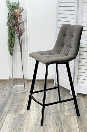 Полубарный стул CHILLI-QB SQUARE графит #14, велюр / черный каркас (H=66cm) М-City в Карталах - kartaly.ok-mebel.com | фото 2