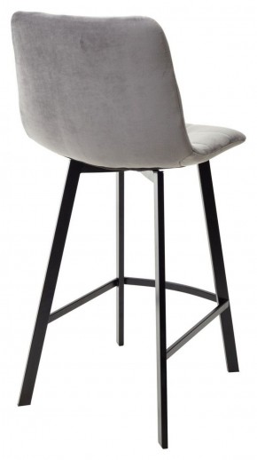 Полубарный стул CHILLI-QB SQUARE светло-серый #26, велюр / черный каркас (H=66cm) М-City в Карталах - kartaly.ok-mebel.com | фото 4