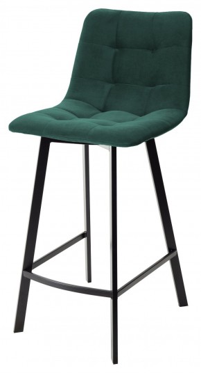 Полубарный стул CHILLI-QB SQUARE зеленый #19, велюр / черный каркас (H=66cm) М-City в Карталах - kartaly.ok-mebel.com | фото