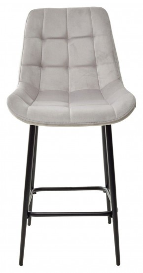 Полубарный стул ХОФМАН, цвет H-09 Светло-серый, велюр / черный каркас H=63cm М-City в Карталах - kartaly.ok-mebel.com | фото 5