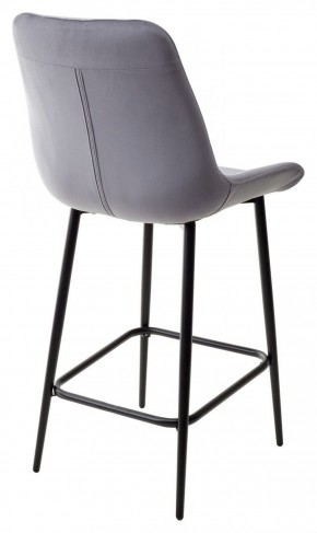 Полубарный стул ХОФМАН, цвет H-14 Серый, велюр / черный каркас H=63cm М-City в Карталах - kartaly.ok-mebel.com | фото 5