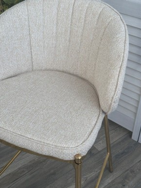 Полубарный стул WENDY TRF-11 светло-бежевый, ткань / золотой каркас (H=65) М-City в Карталах - kartaly.ok-mebel.com | фото