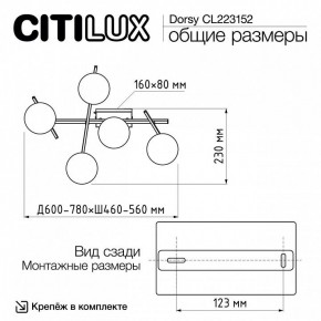 Потолочная люстра Citilux Dorsy CL223152 в Карталах - kartaly.ok-mebel.com | фото 10