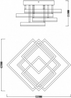 Потолочная люстра Escada Union 10229/4LED Black в Карталах - kartaly.ok-mebel.com | фото 6
