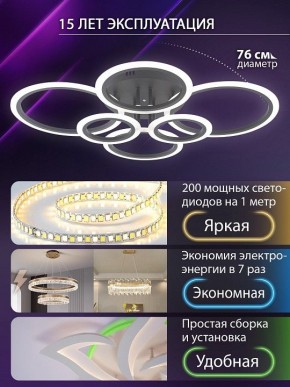 Потолочная люстра Natali Kovaltseva HOME LED LAMPS 81440 в Карталах - kartaly.ok-mebel.com | фото 5
