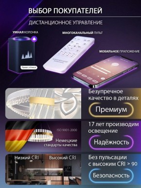 Потолочная люстра Natali Kovaltseva OLIMP LED SMART 84005 в Карталах - kartaly.ok-mebel.com | фото 8