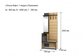 Прихожая "Ольга-Лофт 1" в Карталах - kartaly.ok-mebel.com | фото 4