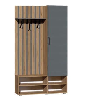 Прихожая Юджи (Дуб Крафт Золотой/Графит) в Карталах - kartaly.ok-mebel.com | фото 2