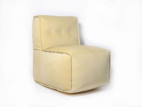 Прямое модульное бескаркасное кресло Комфорт (Желтый велюр) в Карталах - kartaly.ok-mebel.com | фото