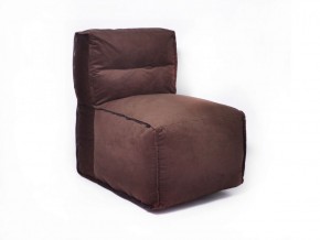 Прямое модульное бескаркасное кресло Комфорт (Шоколад велюр) в Карталах - kartaly.ok-mebel.com | фото