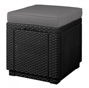 Пуфик Куб с подушкой (Cube with cushion) графит - прохладный серый в Карталах - kartaly.ok-mebel.com | фото