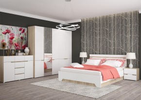 Шкаф 2-х створчатый АНТАЛИЯ (Сонома/Белый софт) в Карталах - kartaly.ok-mebel.com | фото 3
