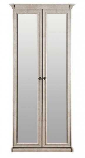 Шкаф 2-х створчатый с зеркалом Афина (крем корень) в Карталах - kartaly.ok-mebel.com | фото