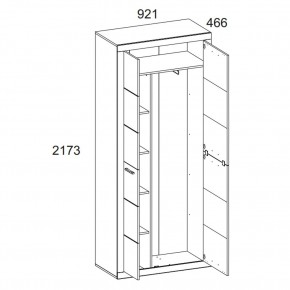 Шкаф 2D OSKAR , цвет дуб Санремо в Карталах - kartaly.ok-mebel.com | фото 4