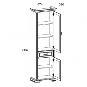 Шкаф 2D1S, MONAKO, цвет Сосна винтаж/дуб анкона в Карталах - kartaly.ok-mebel.com | фото 3