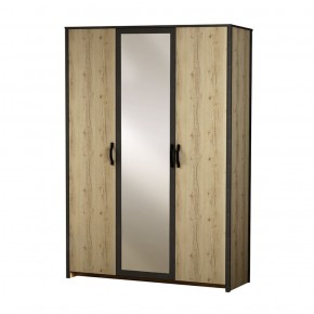 Шкаф 3-дверный с зеркалом №885 Гранж в Карталах - kartaly.ok-mebel.com | фото
