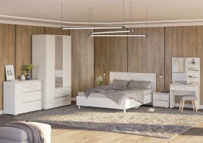 АДЕЛИНА Шкаф 3-х дверный с 2-мя ящ (белый рамух) в Карталах - kartaly.ok-mebel.com | фото 3