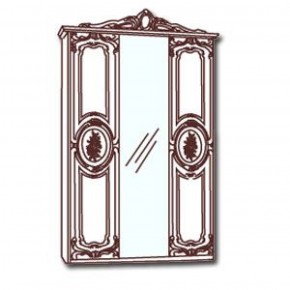 Шкаф 3-х дверный с зеркалами (01.143) Роза (беж) в Карталах - kartaly.ok-mebel.com | фото