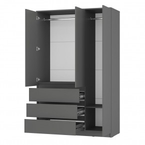 Шкаф 3-х створчатый Симпл ШК-08 (графит) в Карталах - kartaly.ok-mebel.com | фото 2