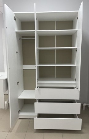 Шкаф 3-ств. с 3 ящиками "Бьянко" в Карталах - kartaly.ok-mebel.com | фото 2