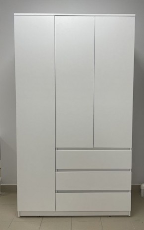 Шкаф 3-ств. с 3 ящиками "Бьянко" в Карталах - kartaly.ok-mebel.com | фото 3