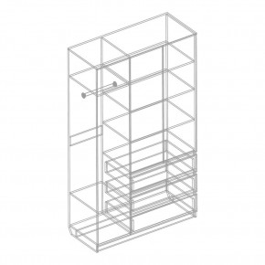 Шкаф 3-ств. с 3 ящиками "Бьянко" в Карталах - kartaly.ok-mebel.com | фото 5